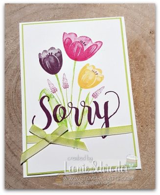 Say Sorry with Tulips by Leonie Schroder Independent Stampin' Up! Demonstrator Australia