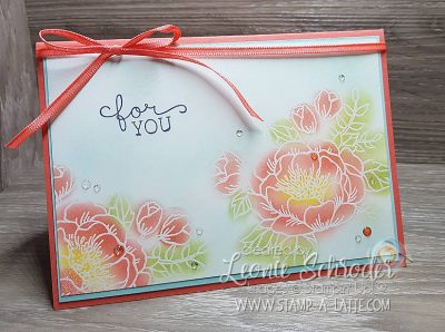 Stepping it Up with Coral Birthday Blooms by Leonie Schroder Independent Stampin' Up! Demonstrator Australia