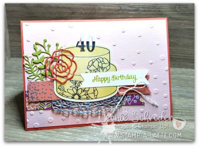40th Birthday with the Sweet Soiree Embellishment Kit by Leonie Schroder Independent Stampin' Up! Demonstrator Australia