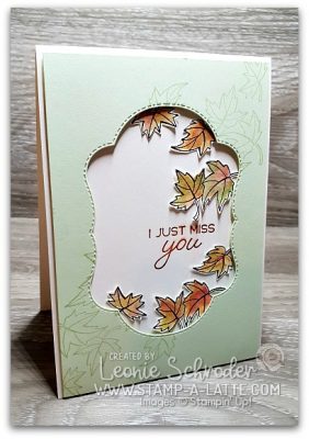 Blended Leaves card using Colour Your Season Bundle by Leonie Schroder Independent Stampin' Up! Demonstrator Australia