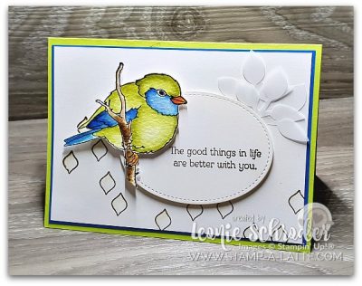Painted Bird using Better with You by Leonie Schroder Independent Stampin' Up! Demonstrator Australia