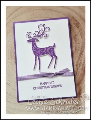 Gorgeous Deer using Dashing Deer and Gorgeous Grape by Leonie Schroder Independent Stampin' Up! Demonstrator Australia