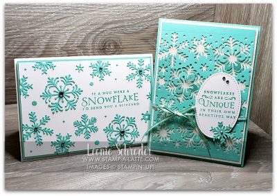 Beautiful BLizzard 2 for 1 cards by Leonie Schroder Independent Stampin' Up! Demonstrator Australia
