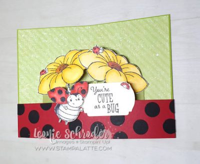 Little Ladybug Bendy Pop Card by Leonie Schroder Independent Stampin' Up! Demonstrator Australia